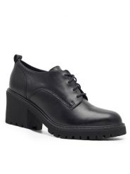 Lasocki Półbuty WB-MILVA-01C Czarny. Czarne półbuty damskie Lasocki, bez wzorów, ze skóry, bez obcasa, na obcasie, bez zapięcia. Za 148.99 zł.