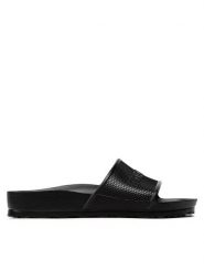 Birkenstock Klapki Barbados Eva 1015398 Czarny. Czarne klapki męskie Birkenstock, bez wzorów, z tworzywa sztucznego, bez zapięcia. Za 149.00 zł.