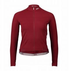 Bluza rowerowa damska POC W Ambient Thermal Jersey - garnet red. Czerwone bluzy damskie POC, bez wzorów, z jersey, bez ramiączek, bez kaptura. Za 728.14 zł.