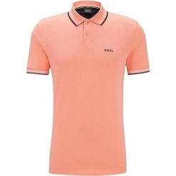 Koszulka męska Polo BOSS Paul Open Red slim fit czerwona (50506193-649). Brązowe koszulki sportowe męskie Boss, m, bez wzorów, bez ramiączek. Za 249.00 zł.
