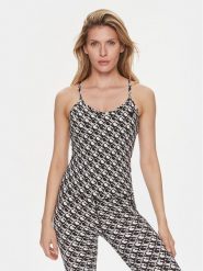 Guess Top V3GP01 MC03W Czarny Slim Fit. Czarne topy damskie Guess, s, z aplikacjami, z syntetyku, bez kołnierzyka, bez ramiączek. Za 439.99 zł.