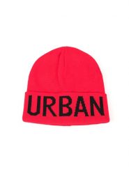 Les Hommes Czapka "Urban" | UHA670 951U | Urban Knit Hat | Kobieta | Czarny, Czerwony. Czarne czapki damskie Les Hommes, bez wzorów, z poliakrylu. W wyprzedaży za 139.00 zł.