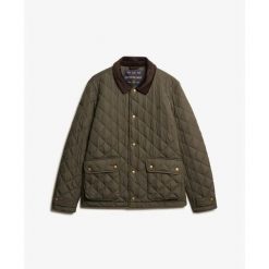 Kurtka puchowa Superdry Estate. Zielone kurtki męskie Superdry, m, bez wzorów, z puchu, bez kaptura. Za 477.45 zł.