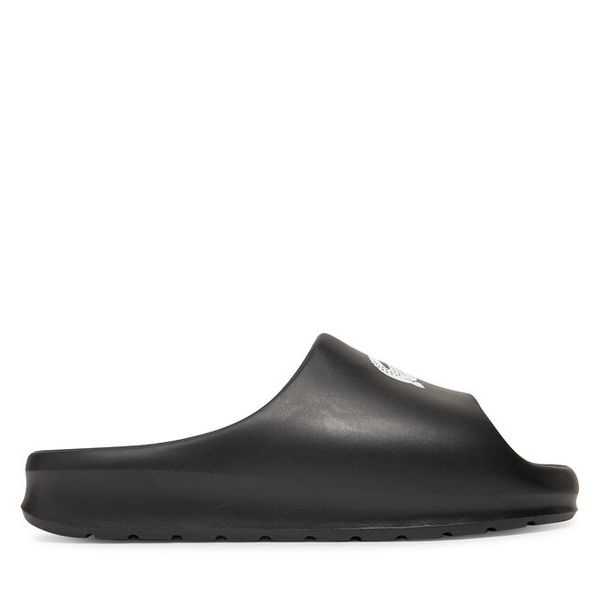 Klapki Lacoste. Czarne klapki damskie Lacoste, bez wzorów, bez obcasa, bez zapięcia. Za 219.99 zł.