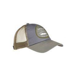 Czapka wędkarska z daszkiem. Szare czapki damskie CAPERLAN, bez wzorów, z bawełny. Za 24.99 zł.