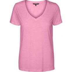 Vero Moda Koszulka damska Spicy V-neck Ss Top Color Pryzmat Pink (rozmiar M). Różowe bluzki damskie Vero Moda, m, bez wzorów, bez kołnierzyka, bez ramiączek. W wyprzedaży za 28.00 zł.