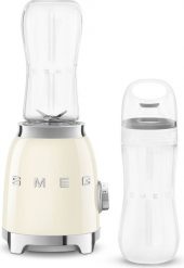 Blender Sport 50's Style kremowy z 1 butelką. Białe blendery Smeg. Za 439.00 zł.