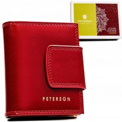 Portfel damski Peterson PTN 42329-SAF czerwony. Czerwone portfele damskie Peterson, ze skóry. Za 91.99 zł.