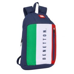 Plecak Casual Benetton Flag Poliester. Niebieskie plecaki męskie Benetton, bez wzorów, z poliesteru, casualowe. Za 124.75 zł.