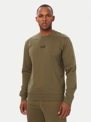 EA7 Emporio Armani Bluza 8NPM30 PJVRZ U7014 Khaki Regular Fit. Brązowe bluzy męskie EA7 Emporio Armani, l, bez wzorów, z bawełny, bez ramiączek, bez kaptura. Za 419.99 zł.