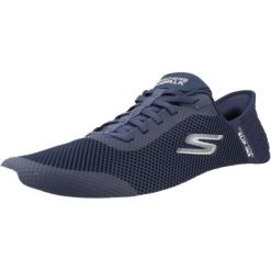 Buty SKECHERS GO WALK FLEX GRAND ENTRY Niebieski. Białe obuwie sportowe damskie Skechers, bez wzorów, z materiału, bez zapięcia, trekkingowe, Skechers Sport. Za 349.99 zł.