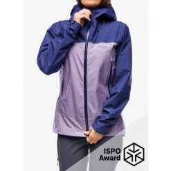 Kurtka z membraną w góry damska Rab Arc Eco Jacket. Fioletowe kurtki sportowe damskie RAB, bez wzorów, bez ramiączek, bez kaptura, trekkingowe. Za 807.99 zł.
