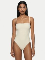 Calvin Klein Swimwear Strój kąpielowy LV00Q62709 Écru. Stroje kąpielowe damskie Calvin Klein Swimwear, l, bez wzorów, z syntetyku. Za 449.99 zł.