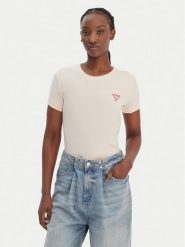 Guess T-Shirt W2YI44 J1314 Pomarańczowy Regular Fit. Brązowe t-shirty damskie Guess, xxl, z aplikacjami, z bawełny, bez kołnierzyka, bez ramiączek. Za 129.99 zł.