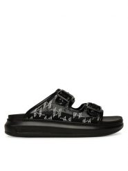 KARL LAGERFELD Klapki Kapri Slide KL62505A Czarny. Czarne klapki damskie KARL LAGERFELD, bez wzorów, z materiału, bez obcasa, bez zapięcia. Za 479.99 zł.