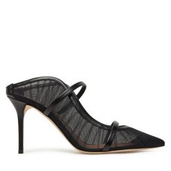 Klapki MALONE SOULIERS. Czarne klapki damskie MALONE SOULIERS, bez wzorów, bez obcasa, bez zapięcia. Za 1,879.00 zł.