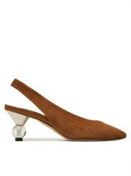 Weekend Max Mara Sandały Orma 2525526094600 Brązowy. Brązowe sandały damskie Weekend Max Mara, bez wzorów, bez obcasa, bez zapięcia. Za 1,539.00 zł.