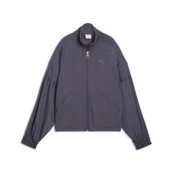 Damska luźna kurtka HER z zamkiem na całej długości PUMA. Czarne kurtki sportowe damskie Puma, xl, bez wzorów, z materiału, bez ramiączek, bez kaptura. Za 279.00 zł.