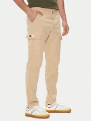 Tommy Jeans Spodnie materiałowe Austin DM0DM19489 Beżowy Regular Fit. Brązowe spodnie materiałowe męskie Tommy Jeans, bez wzorów, z bawełny. Za 269.99 zł.