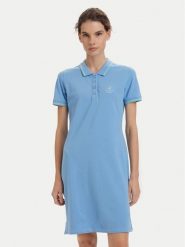 Beverly Hills Polo Club Sukienka codzienna P-SS26W-ABP526590-0298 Niebieski Regular Fit. Niebieskie sukienki damskie Beverly Hills Polo Club, na co dzień, xs, bez wzorów, z bawełny, bez kołnierzyka, bez ramiączek, proste. Za 269.99 zł.