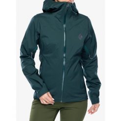 Kurtka przeciwdeszczowa damska Black Diamond Fineline Stretch Shell. Zielone kurtki sportowe damskie Black Diamond, bez wzorów, bez ramiączek, bez kaptura, trekkingowe. Za 681.00 zł.