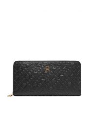 Tommy Hilfiger Portfel Th Icon Lrg Za Mono Embo AW0AW17955 Czarny. Czarne portfele damskie Tommy Hilfiger, ze skóry. Za 229.99 zł.