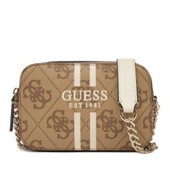 Torebka Guess. Brązowe torebki do ręki damskie Guess, z aplikacjami, bez dodatków. Za 449.99 zł.