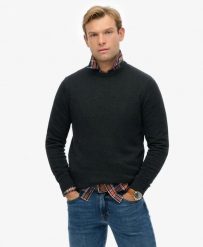 Superdry Essentials Cotton Jumper – Sweter z organicznej bawełny, relaxed fit. Szare swetry męskie Superdry, xl, bez wzorów, z bawełny, bez kołnierzyka, bez ramiączek. Za 329.20 zł.