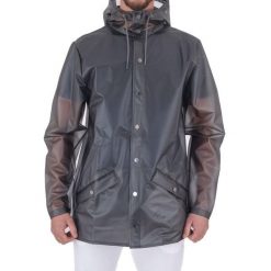 Kurtka RAINS 12010R LONG JACKET W3 Szary. Szare kurtki męskie Rains, xl, bez wzorów, z syntetyku, bez kaptura. Za 195.99 zł.