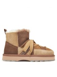 EMU Australia Śniegowce Blurred Micro Patchwork W13195 Brązowy. Brązowe śniegowce damskie Emu Australia, ze skóry, bez zapięcia. Za 789.99 zł.
