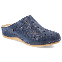 Granatowe Klapki Armodo Stylowe Obuwie Damskie Puma. Niebieskie klapki damskie Armodo, bez wzorów, ze skóry, eleganckie, bez obcasa, bez zapięcia. Za 209.00 zł.