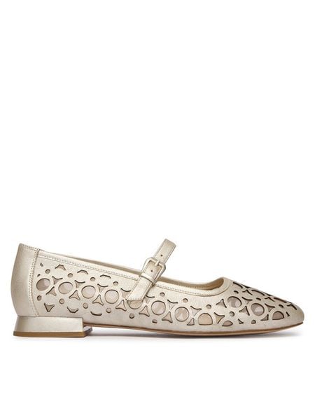 Caprice Baleriny 9-22511-46 Srebrny. Szare balerinki damskie Caprice, bez wzorów, ze skóry, bez obcasa, bez zapięcia. Za 250.99 zł.