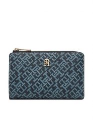 Tommy Hilfiger Portfel Th Icon Bifold Wallet Monoplay AW0AW18594 Granatowy. Niebieskie portfele damskie Tommy Hilfiger, ze skóry. Za 329.99 zł.