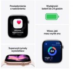 Smartwatch Apple Watch Series 11 GPS+Cellular, koperta 46 mm z aluminium w kolorze różowego złota, pasek sportowy w kolorze łagodnego różu - rozmiar M. Czerwone zegarki smartwatch Apple, bez wzorów. Za 3,088.80 zł.