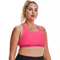 Biustonosz sportowy Under Armour Crossback Mid Bra. Niebieskie bielizna sportowa damska Under Armour, bez wzorów. Za 119.99 zł.