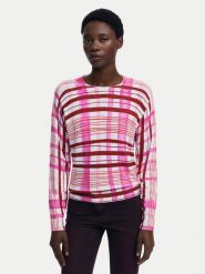 Desigual Sweter Noruega 25WWJF41 Czerwony Regular Fit. Czerwone swetry nierozpinane damskie Desigual, m, bez wzorów, z wiskozy, bez kołnierzyka, bez ramiączek. Za 219.99 zł.