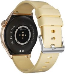 Smartwatch Weofly Curve złoty. Żółte zegarki smartwatch Slowmoose, bez wzorów. Za 160.82 zł.