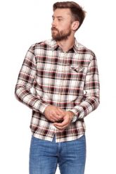 KOSZULA WRANGLER LS 1PKT FLAP SHIRT RED W5932SN47 112129736. Czerwone koszule męskie Wrangler, m, bez wzorów, bez kołnierzyka, bez ramiączek. W wyprzedaży za 79.99 zł.