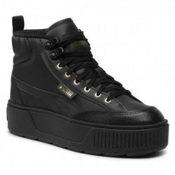 Buty do chodzenia damskie Puma Karmen Mid. Czarne obuwie sportowe damskie Puma, bez wzorów, z gumy, bez zapięcia, trekkingowe. Za 319.00 zł.