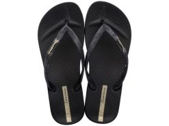 Klapki Ipanema Anat Lolita Fem Damskie. Czarne klapki damskie Ipanema, na lato, bez wzorów, z gumy, bez obcasa, bez zapięcia. Za 73.99 zł.