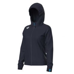 Bluza damska z kapturem Arena Team Panel. Niebieskie bluzy damskie ARENA, l, bez wzorów, z bawełny, biznesowe, bez ramiączek, z kapturem. Za 300.99 zł.