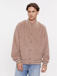 Guess Kurtka bomber Logo M4RL39 WFWS2 Beżowy Regular Fit. Brązowe kurtki męskie Guess, m, z aplikacjami, z syntetyku, bez kaptura. Za 579.99 zł.