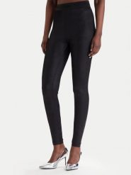 Versace Jeans Couture Legginsy 80HAC101 J0064 Czarny Slim Fit. Czarne legginsy damskie Versace Jeans Couture, bez wzorów, z jeansu. Za 480.99 zł.