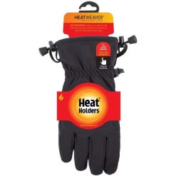 Czarne Rękawiczki Softshell L-XL: Ciepłe i Wiatroodporne. Czarne rękawiczki męskie HEAT HOLDERS, na zimę, bez wzorów, z softshellu. Za 208.99 zł.