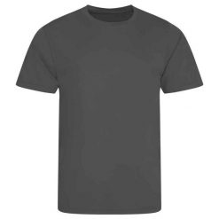 Gładka Koszulka Unisex Dla Dorosłych. Brązowe bluzki damskie JUST COOL, bez wzorów, sportowe, bez kołnierzyka, bez ramiączek. Za 45.99 zł.