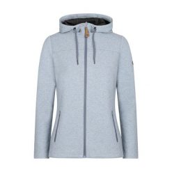 Trespass Raniya - Damska codzienna bluza z kapturem w kolorze chłodnego błękitu. Niebieskie bluzy damskie Trespass, z aplikacjami, z materiału, eleganckie, bez ramiączek, z kapturem. Za 324.99 zł.