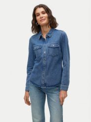 Vero Moda Koszula jeansowa Jennie 10313726 Granatowy Regular Fit. Niebieskie koszule damskie Vero Moda, m, bez wzorów, z bawełny, bez kołnierzyka, bez ramiączek. Za 129.99 zł.