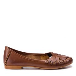 Baleriny Maciejka. Brązowe balerinki damskie Maciejka, bez wzorów, bez obcasa, bez zapięcia. Za 269.99 zł.