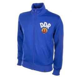 Kurtka/bluza retro piłkarska dla dorosłych - NRD 1970 - Niebieska. Niebieskie kurtki męskie COPA FOOTBALL, s, bez wzorów, retro, bez kaptura. Za 381.27 zł.