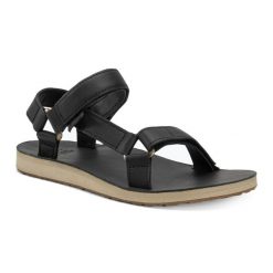 Sandały damskie Teva Original Universal Leather. Czarne sandały damskie Teva, bez wzorów, bez obcasa, bez zapięcia. Za 369.99 zł.